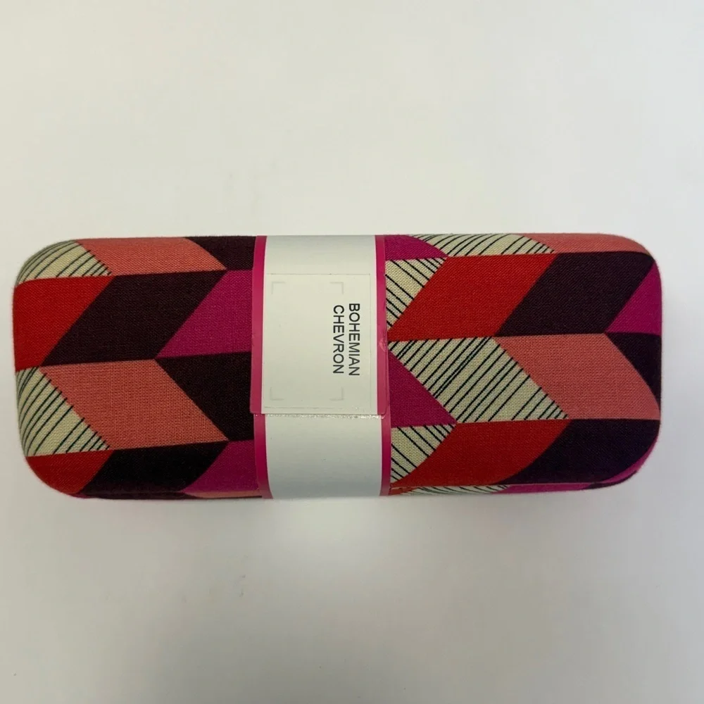 NWT Vera Bradley Bohemian Chevron Pink and Purple Glasses Optical Case